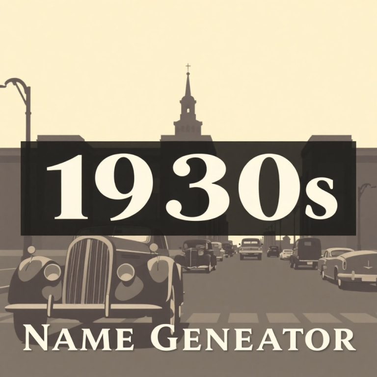 1930s Name Generator