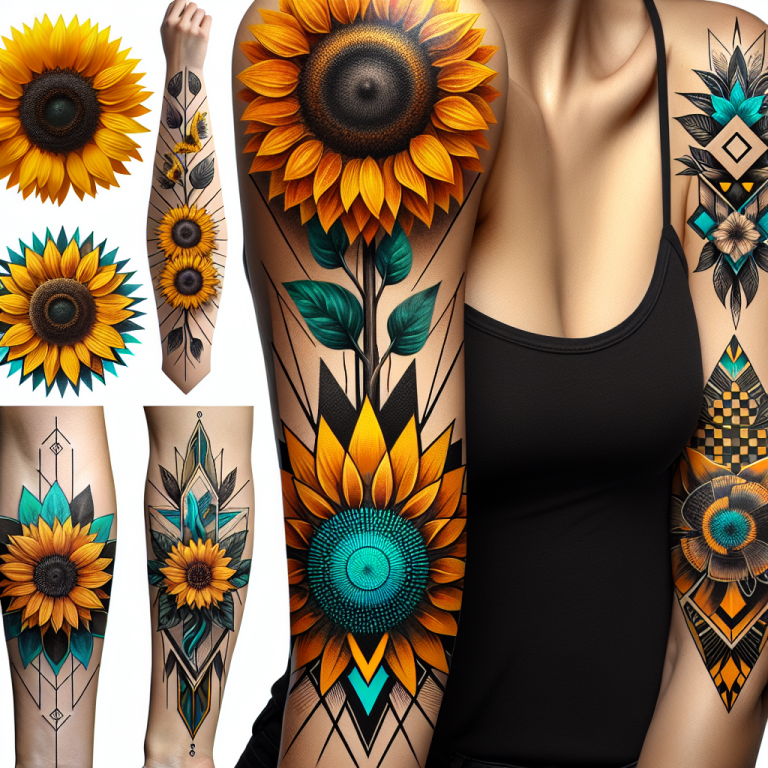 3d Sunflower Tattoo Generator