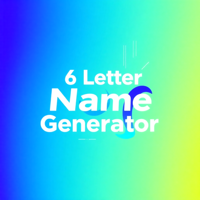 6 Letter Name Generator