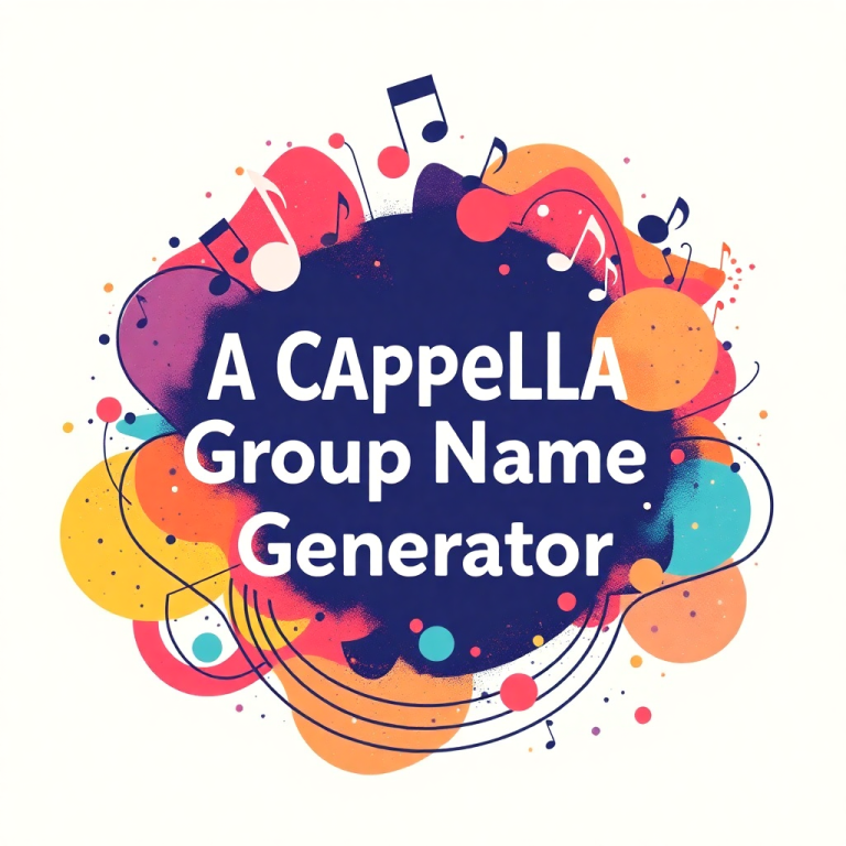 A Cappella Group Name Generator