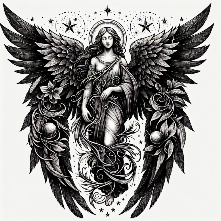 Abstract Angel Tattoo Generator