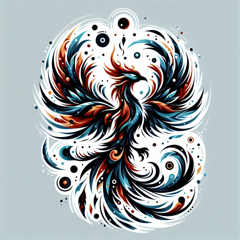 Abstract Phoenix Tattoo Generator