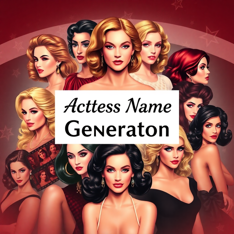 Actress Name Generator