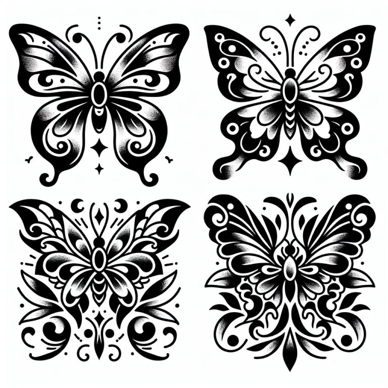 American Traditional Butterfly Tattoo Generator
