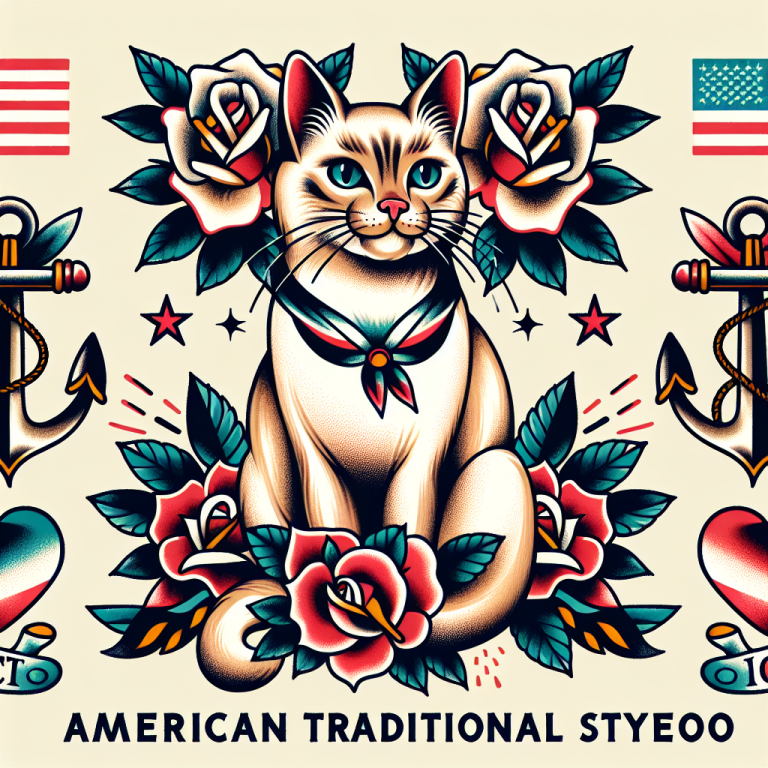 American Traditional Cat Tattoo Generator