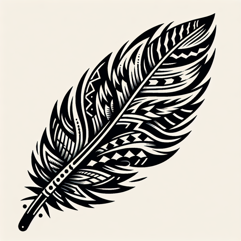 American Traditional Feather Tattoo Generator