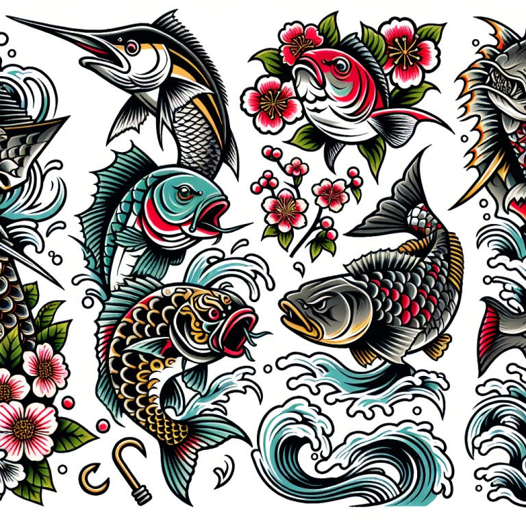 American Traditional Fish Tattoo Generator