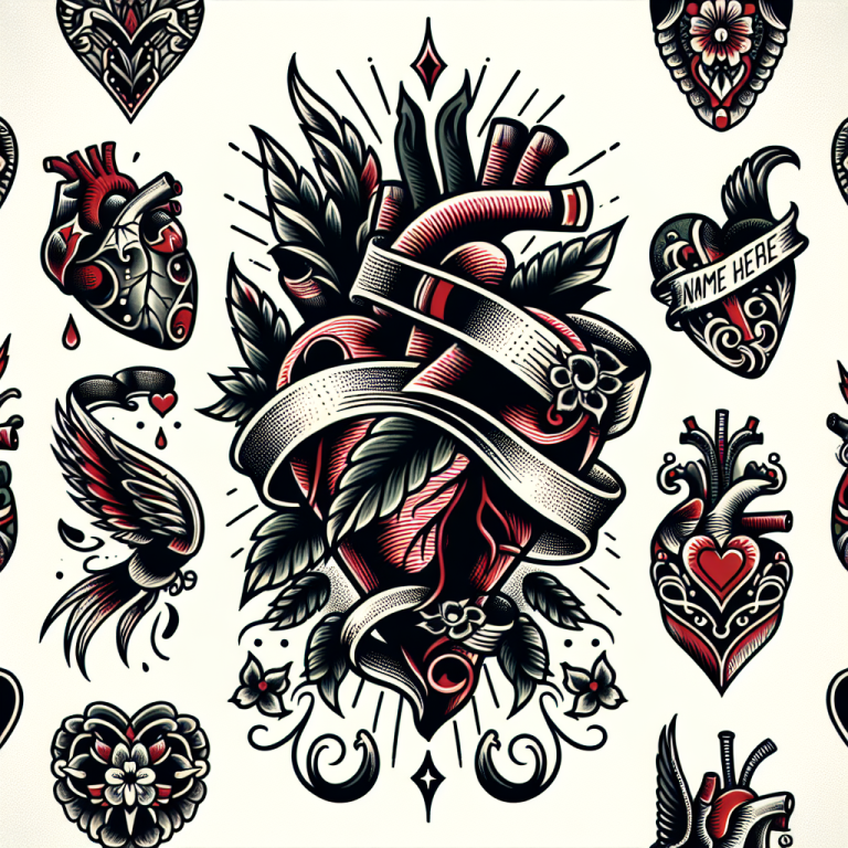 American Traditional Heart Tattoo Generator