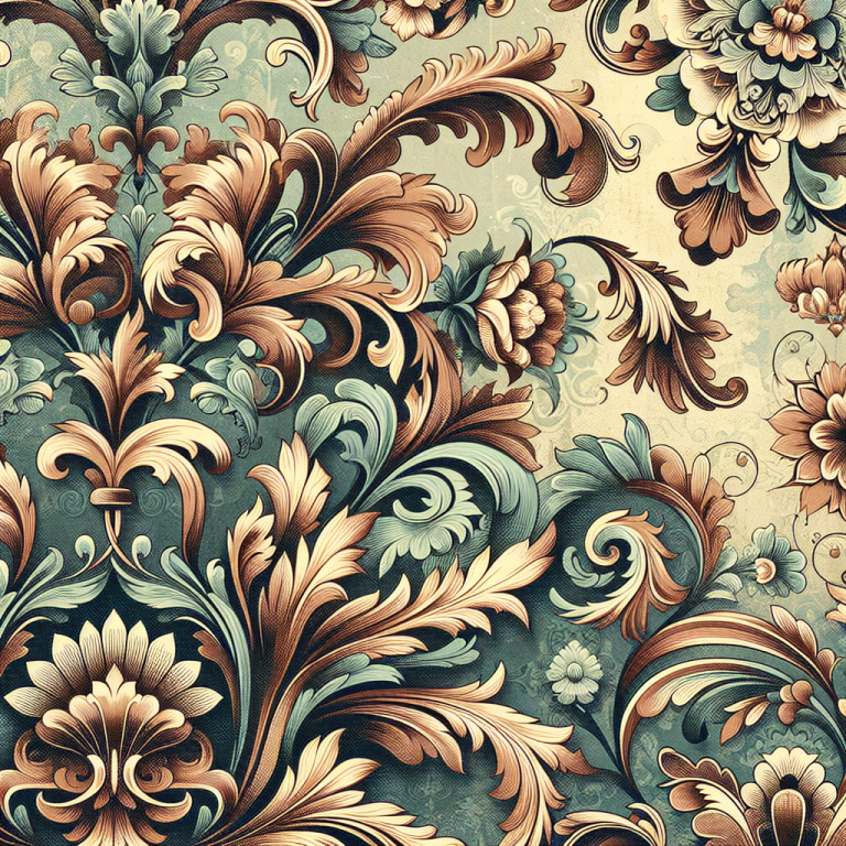Antique Floral Wallpaper Generator