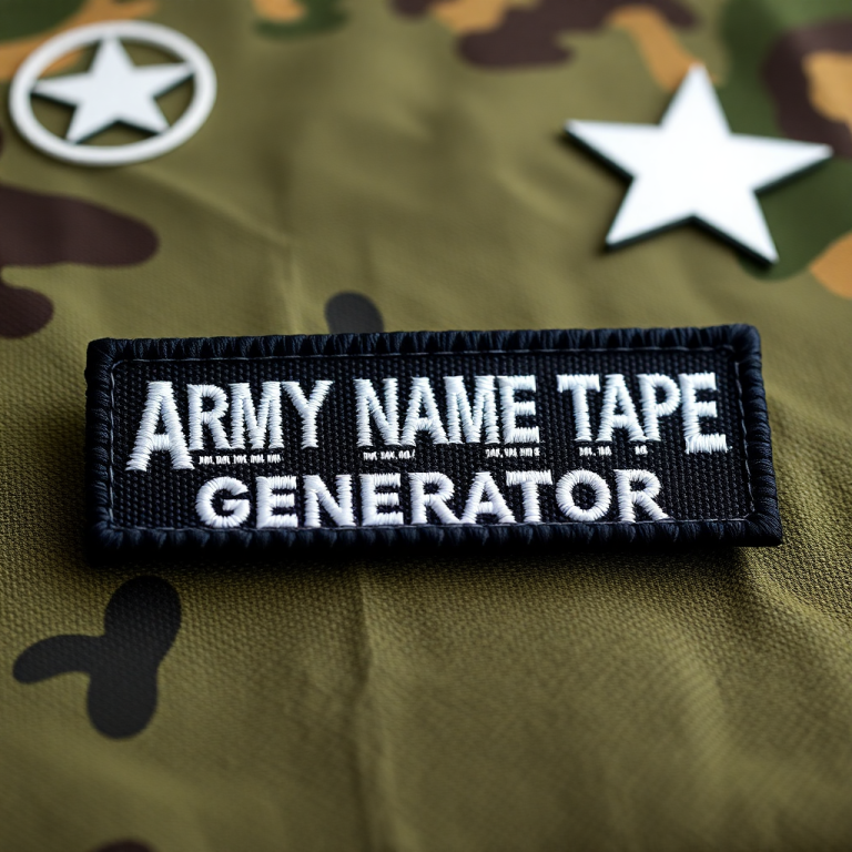 Army Name Tape Generator