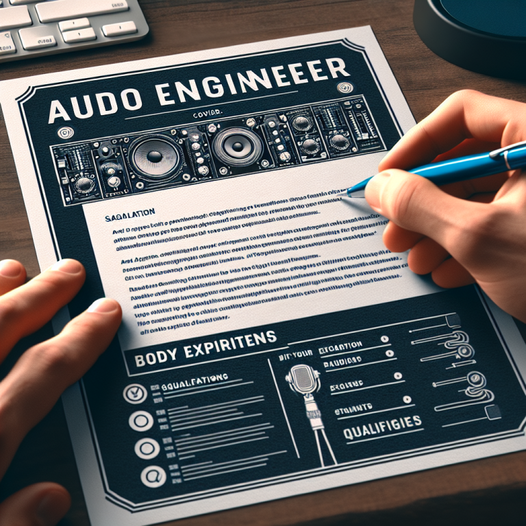Audio Engineer Cover Letter Generator