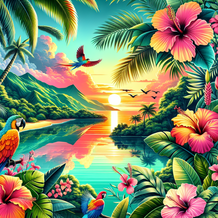 Background Tropical Wallpaper Generator
