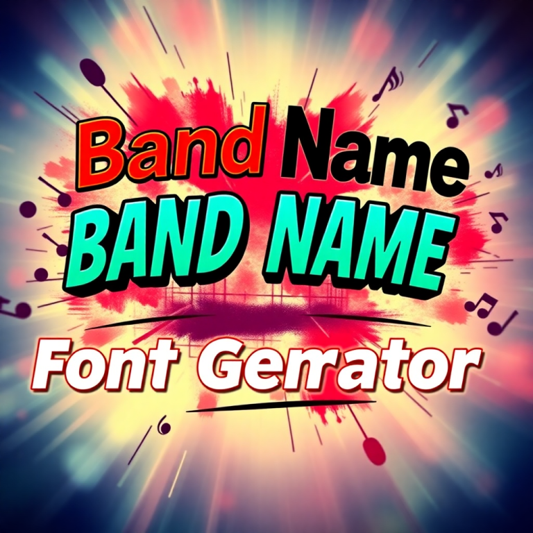 Band Name Font Generator