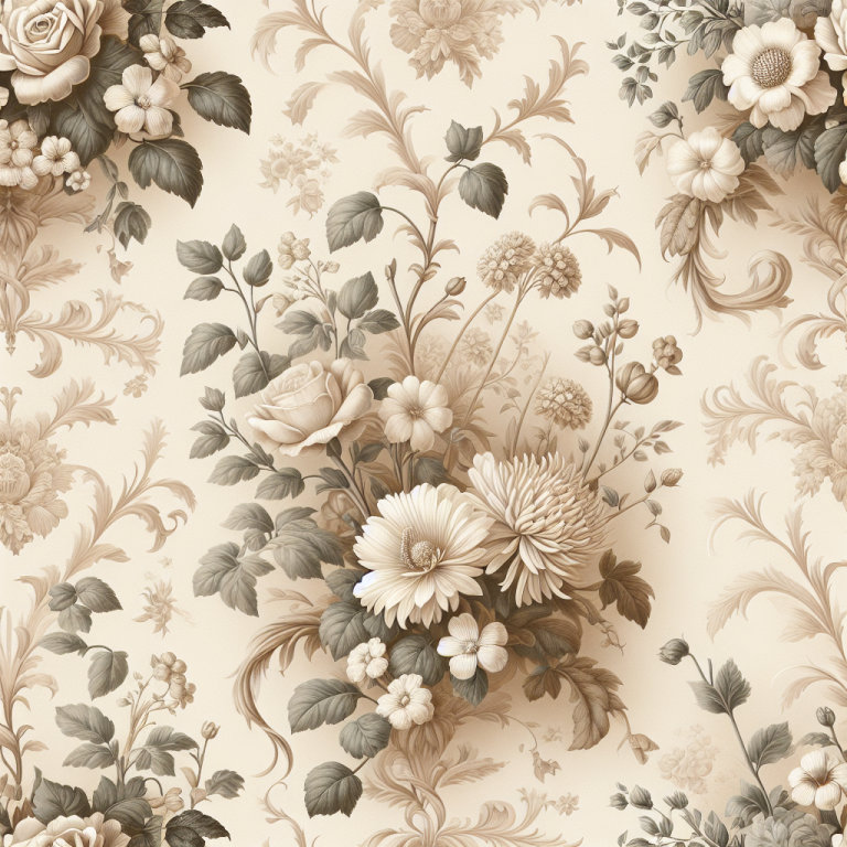 Beige Flower Wallpaper Generator