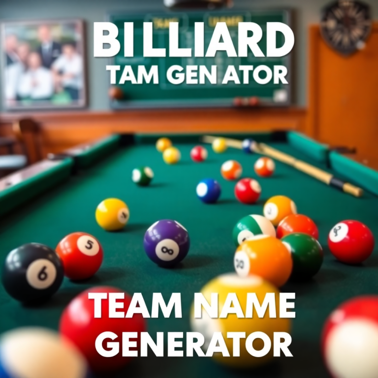 Billiard Team Name Generator