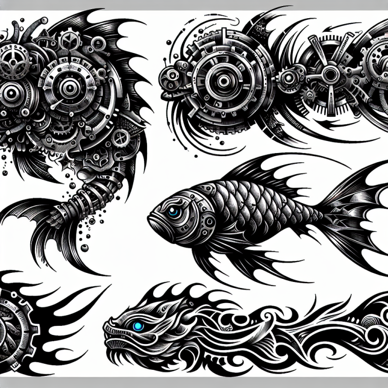 Biomechanical Fish Tattoo Generator
