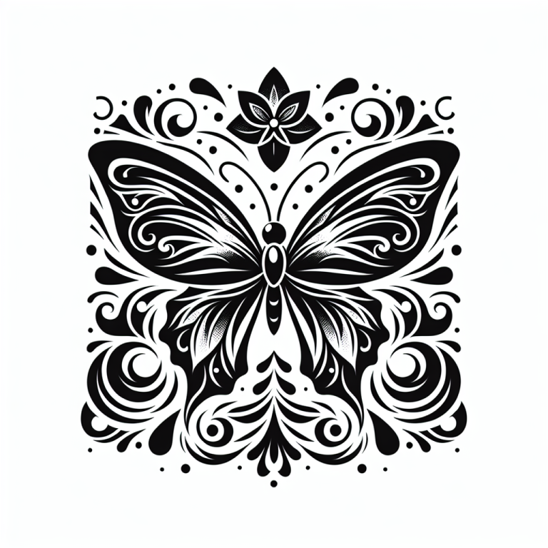 Black And Grey Butterfly Tattoo Generator