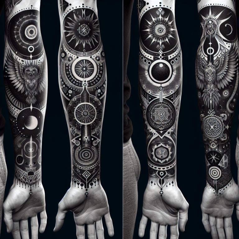 Black And Grey Forearm Tattoo Generator