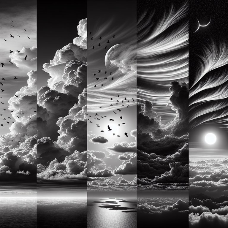 Black And White Cloud Wallpaper Generator