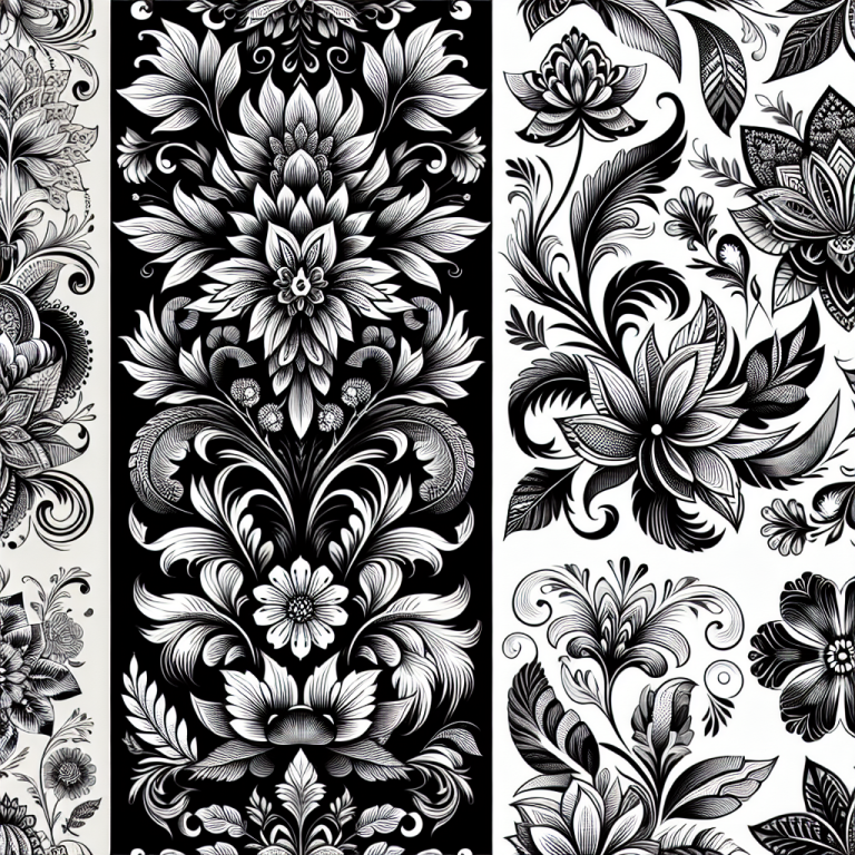 Black And White Flower Wallpaper Generator