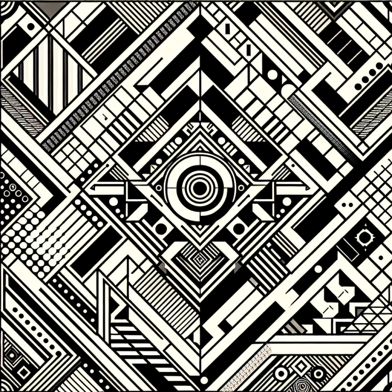 Black And White Geometric Wallpaper Generator