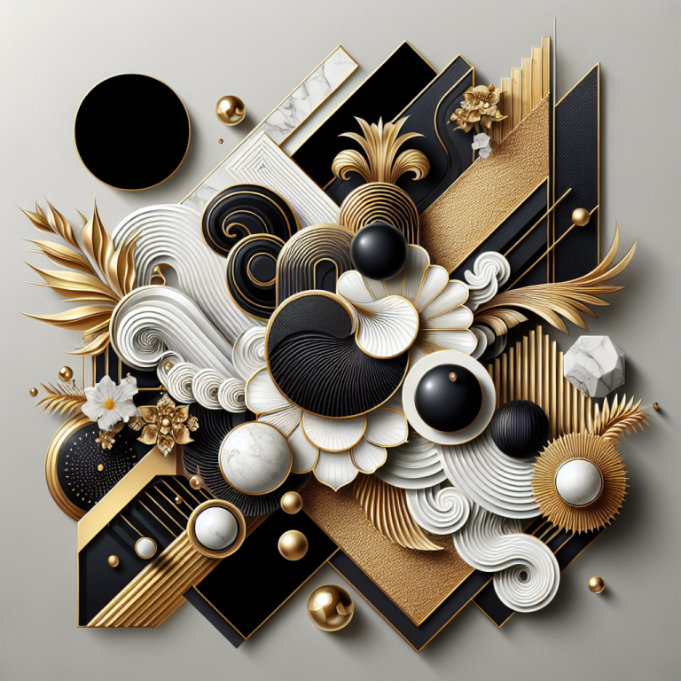 Black White And Gold Wallpaper Generator