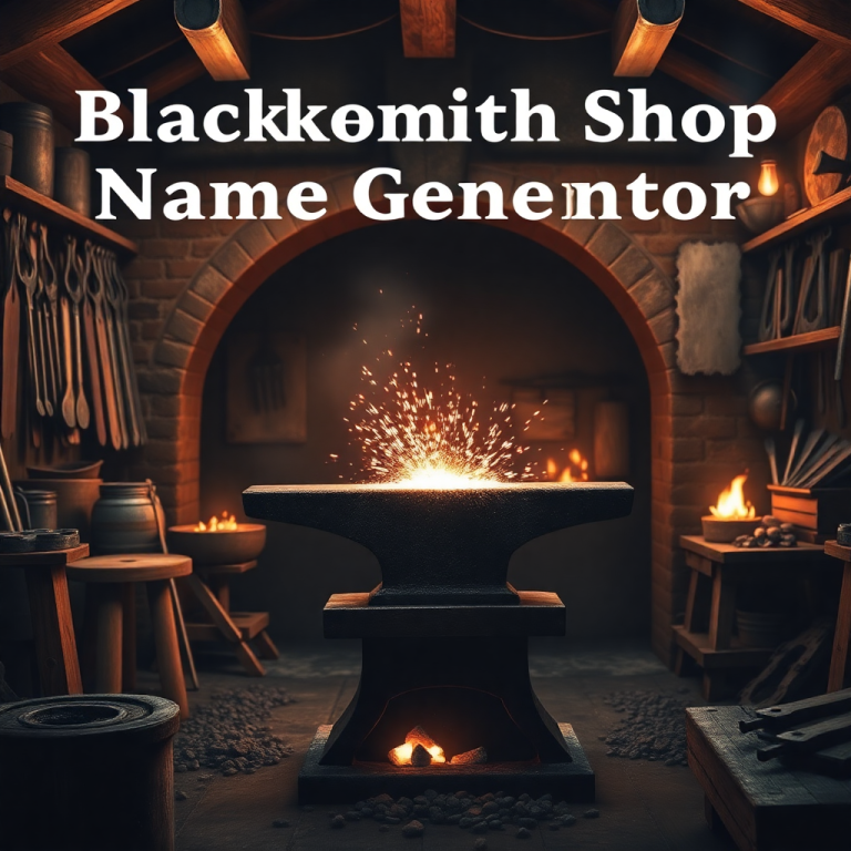 Blacksmith Shop Name Generator