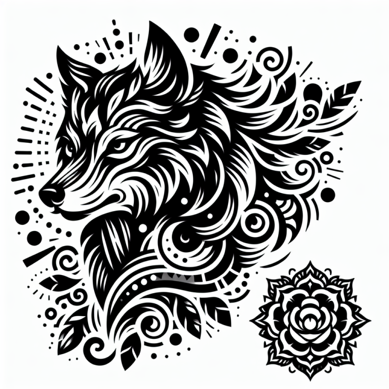 Blackwork Wolf Tattoo Generator