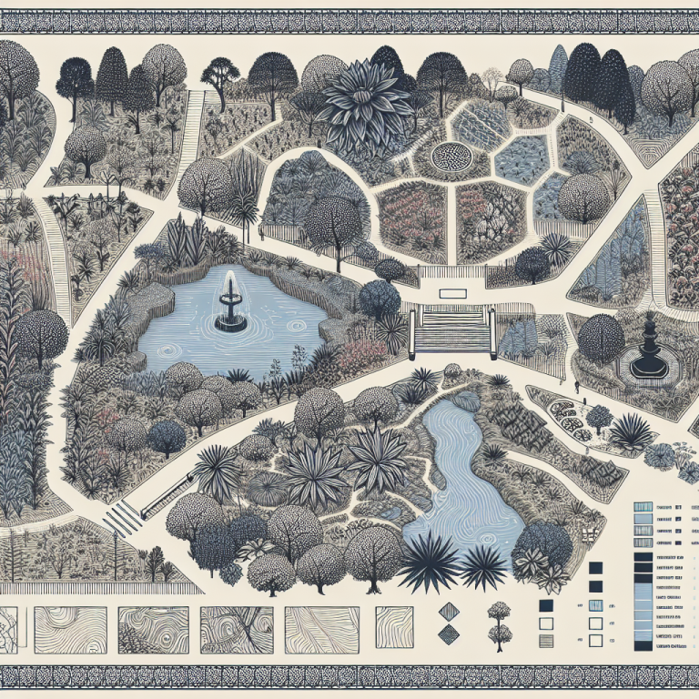 Botanical Garden Map Illustration Generator
