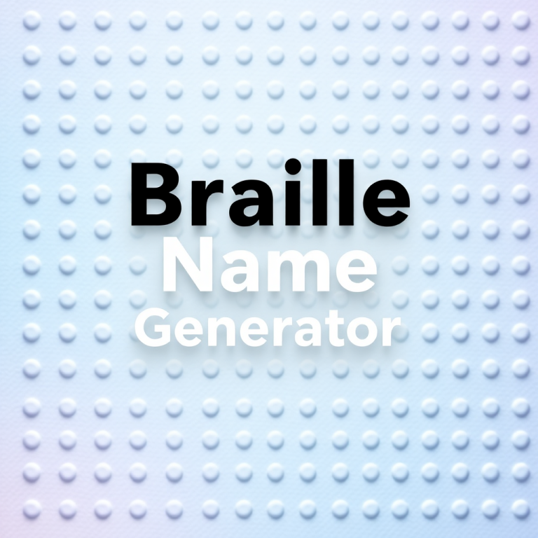 Braille Name Generator
