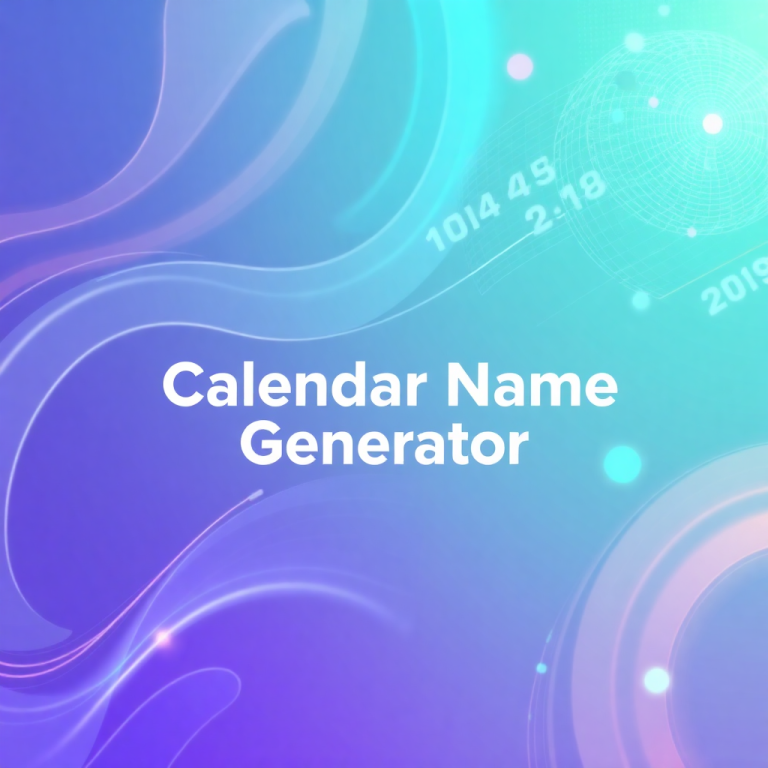 Calendar Name Generator