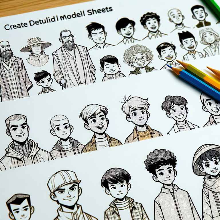 Cartoon Character Model Sheet Generator