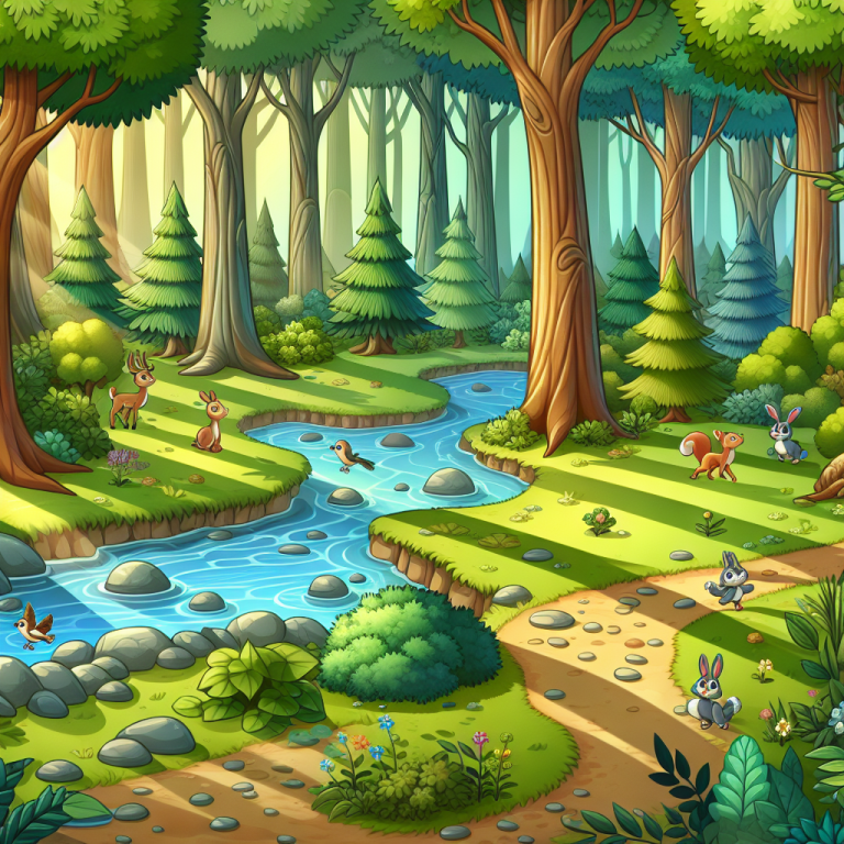Cartoon Forest Scene Generator