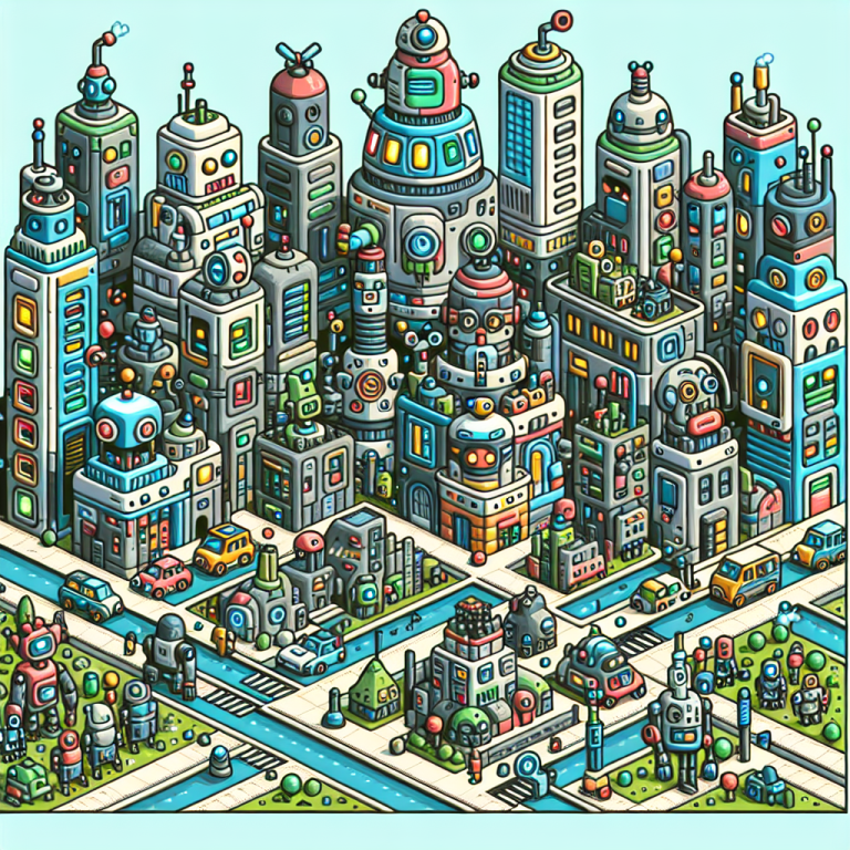 Cartoon Robot City Generator