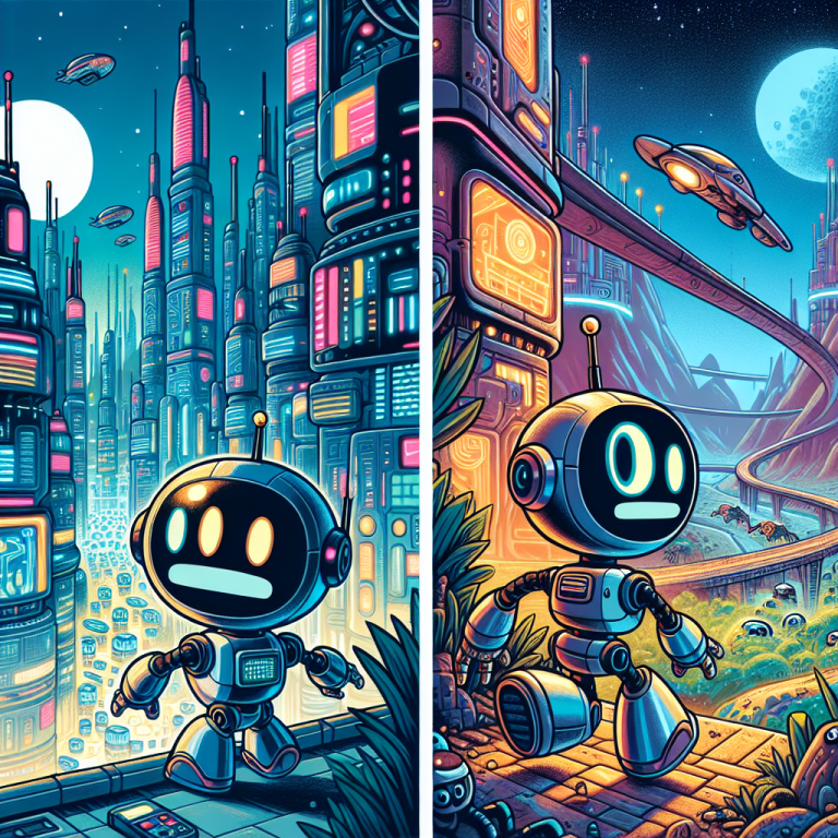Cartoon Robot Scene Generator