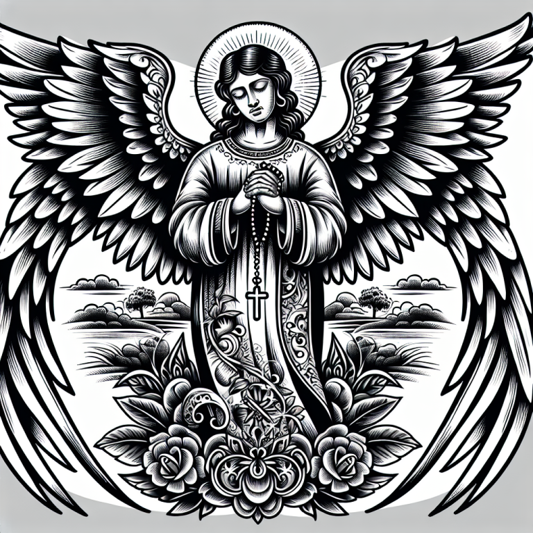 Chicano Angel Tattoo Generator