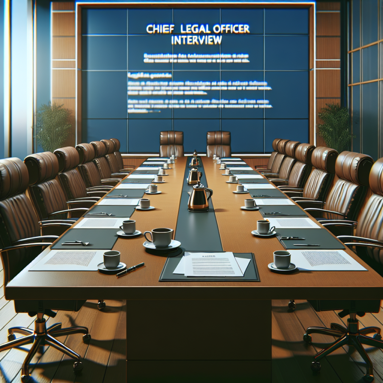 Chief Legal Officer Interview Question Generator