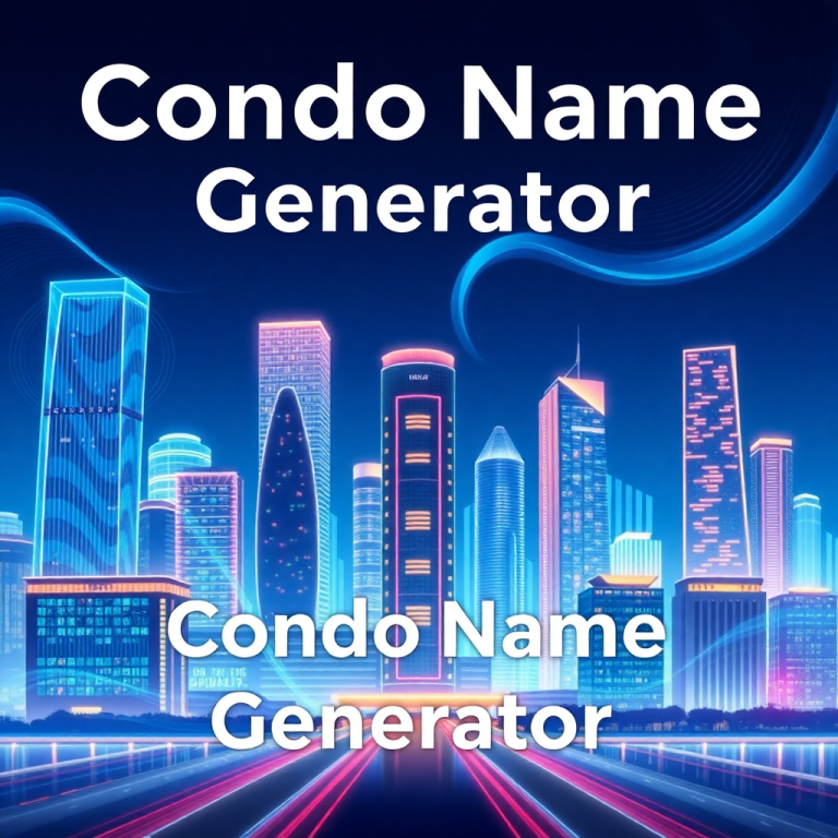 Condo Name Generator