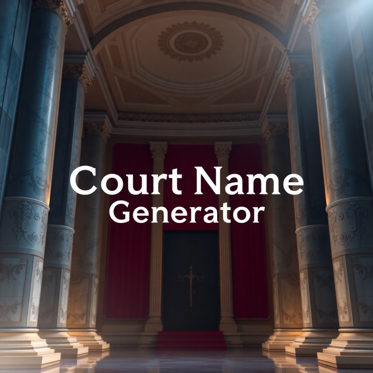 Court Name Generator