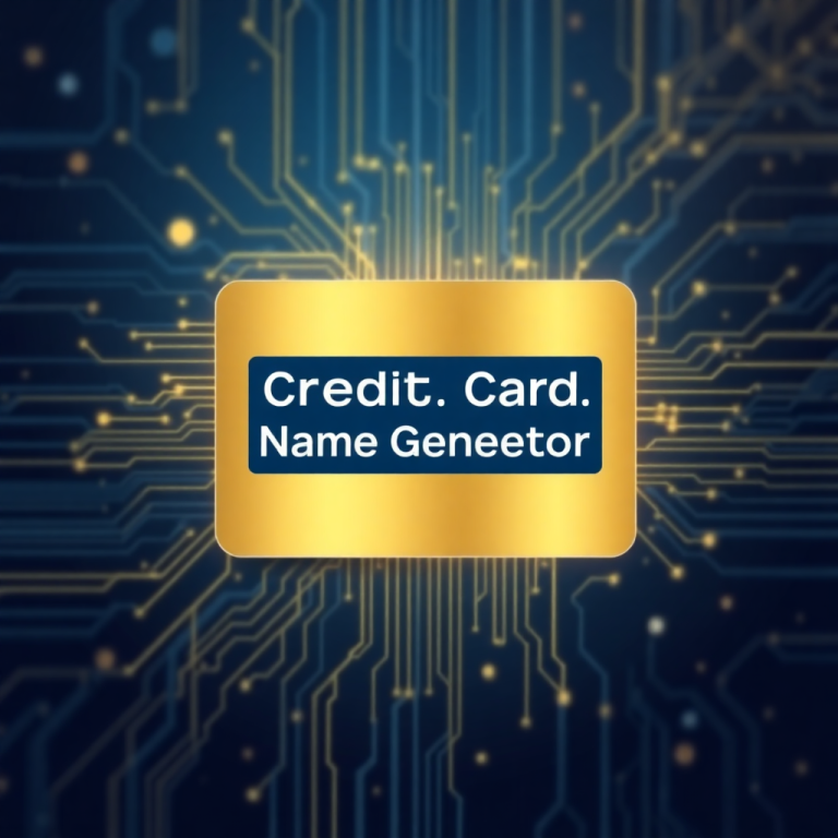 Credit Card Name Generator