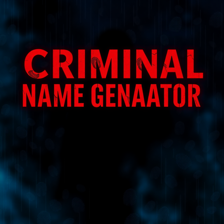 Criminal Name Generator