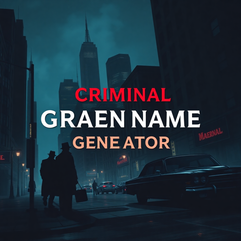 Criminal Organization Name Generator