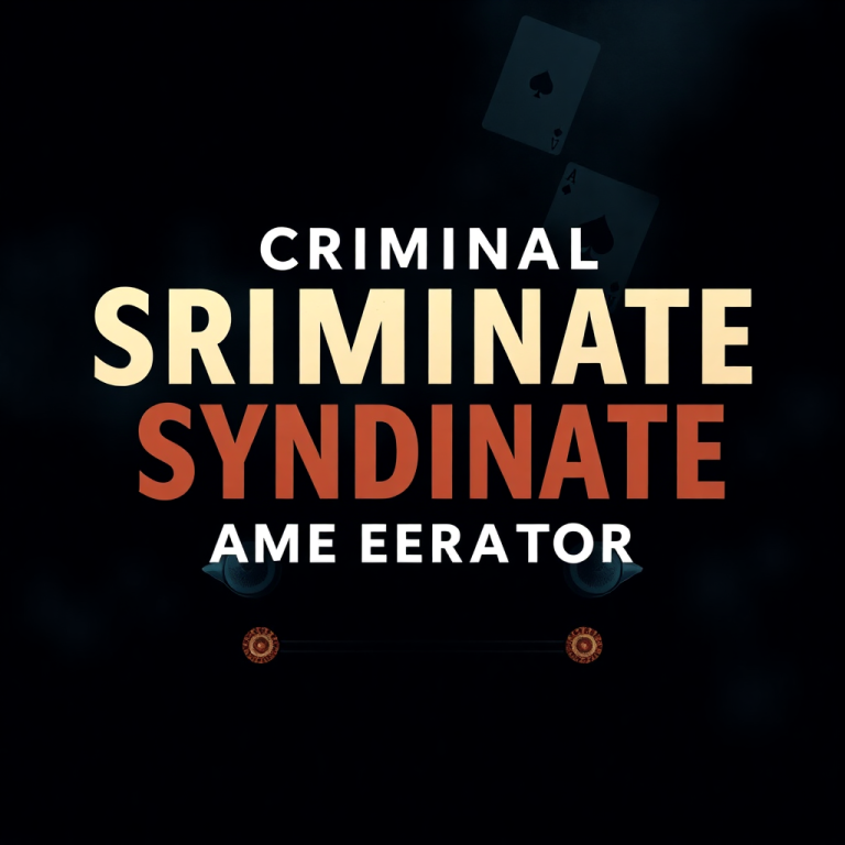 Criminal Syndicate Name Generator