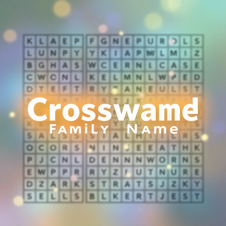 Crossword Family Name Generator
