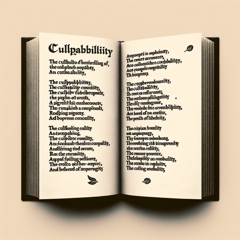 Culpability Poem Generator