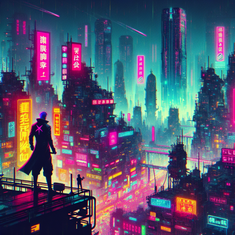 Cyberpunk Book Cover Generator
