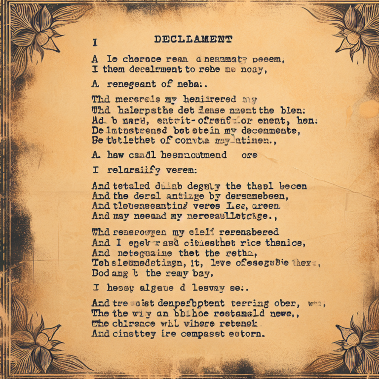 Declaration Poem Generator