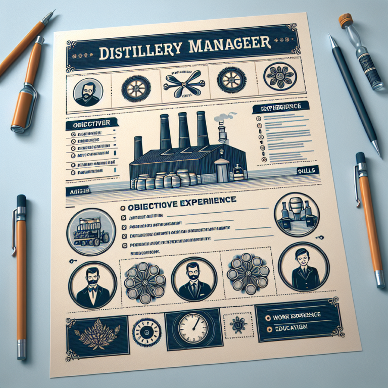 Distillery Manager Resume Generator