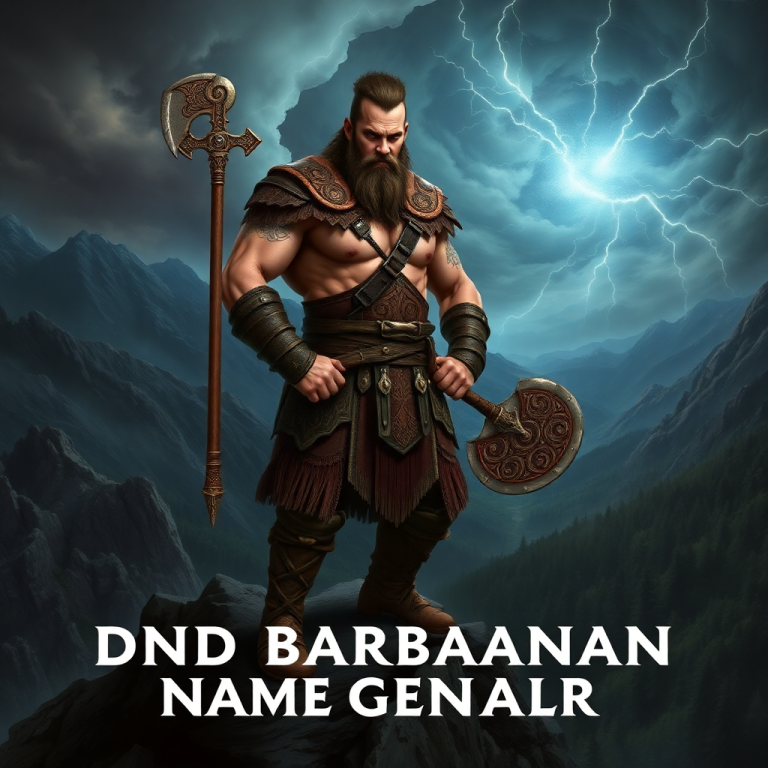Dnd Barbarian Name Generator