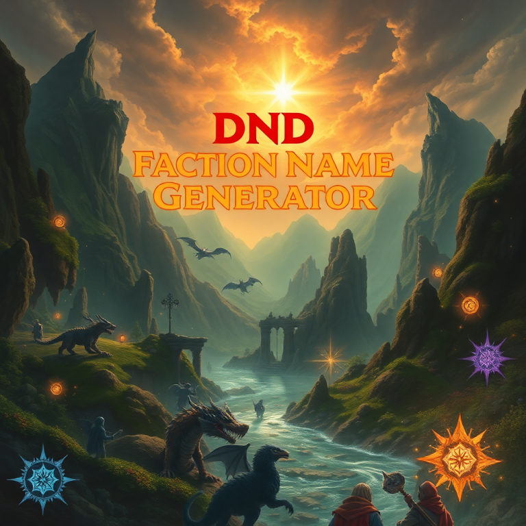 Dnd Faction Name Generator